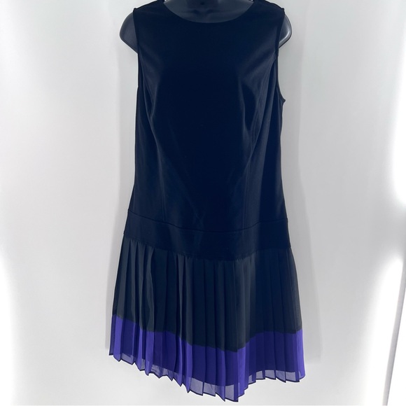 LOFT Black and Purple Mini Dress - Picture 11 of 16